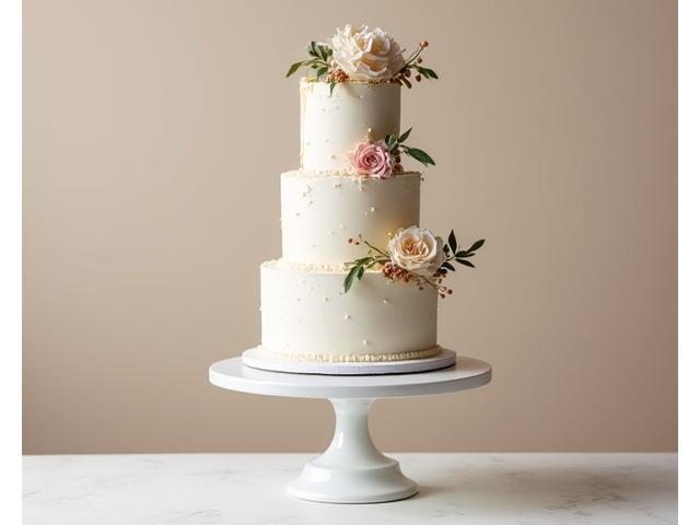 Elegantly decorated multi-tier celebration cake