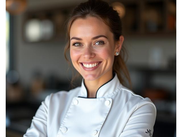 Portrait of Chef Elara Thorne, smiling confidently