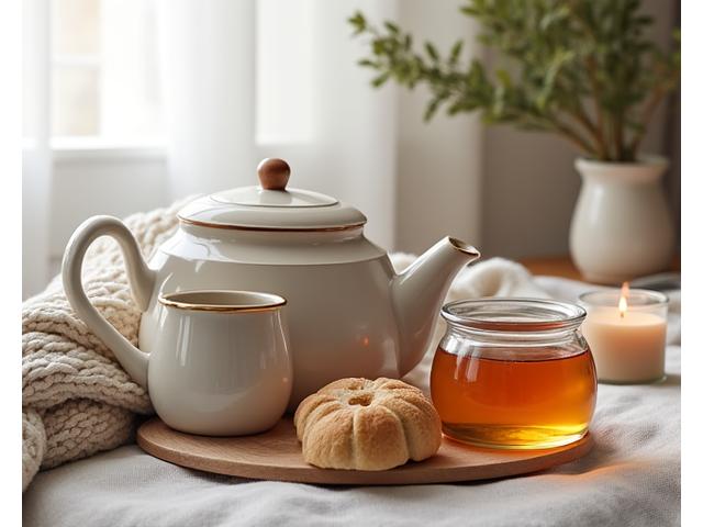 Comforting Sympathy Hamper with herbal teas, comforting warm blanket, and artisanal biscuits