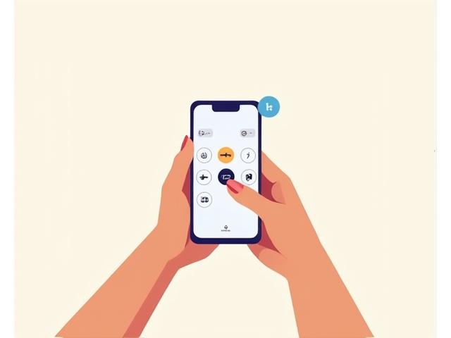 Illustration of hands holding a smartphone displaying privacy settings, with icons representing user control, choice, and data access.